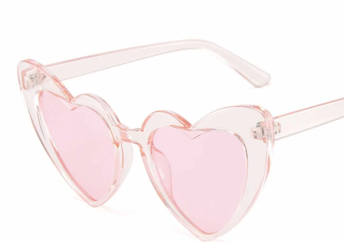 Big Love Sunnies - Clear Pink w Pink Lens