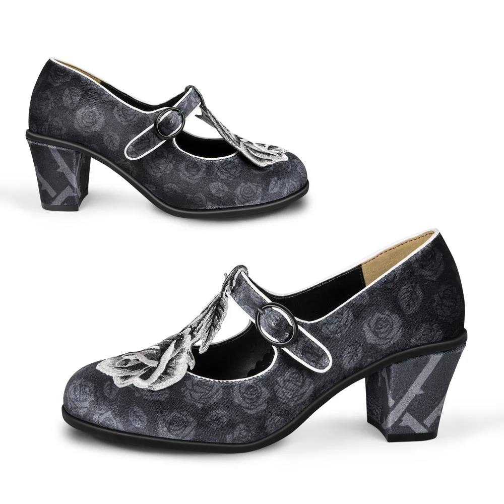 Hot Chocolate Design Black Tudor MidHeel - Image 3