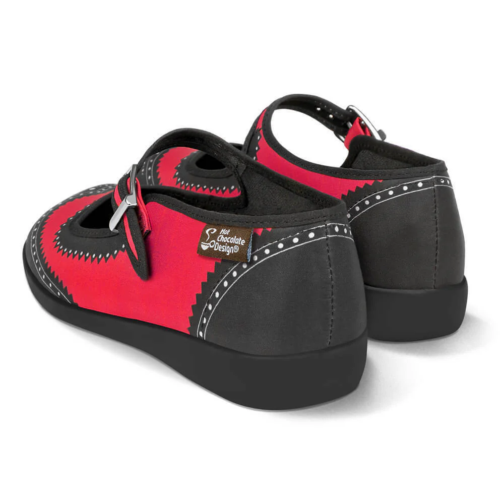 Hot Chocolate Design Brogue in Carmine - Image 3
