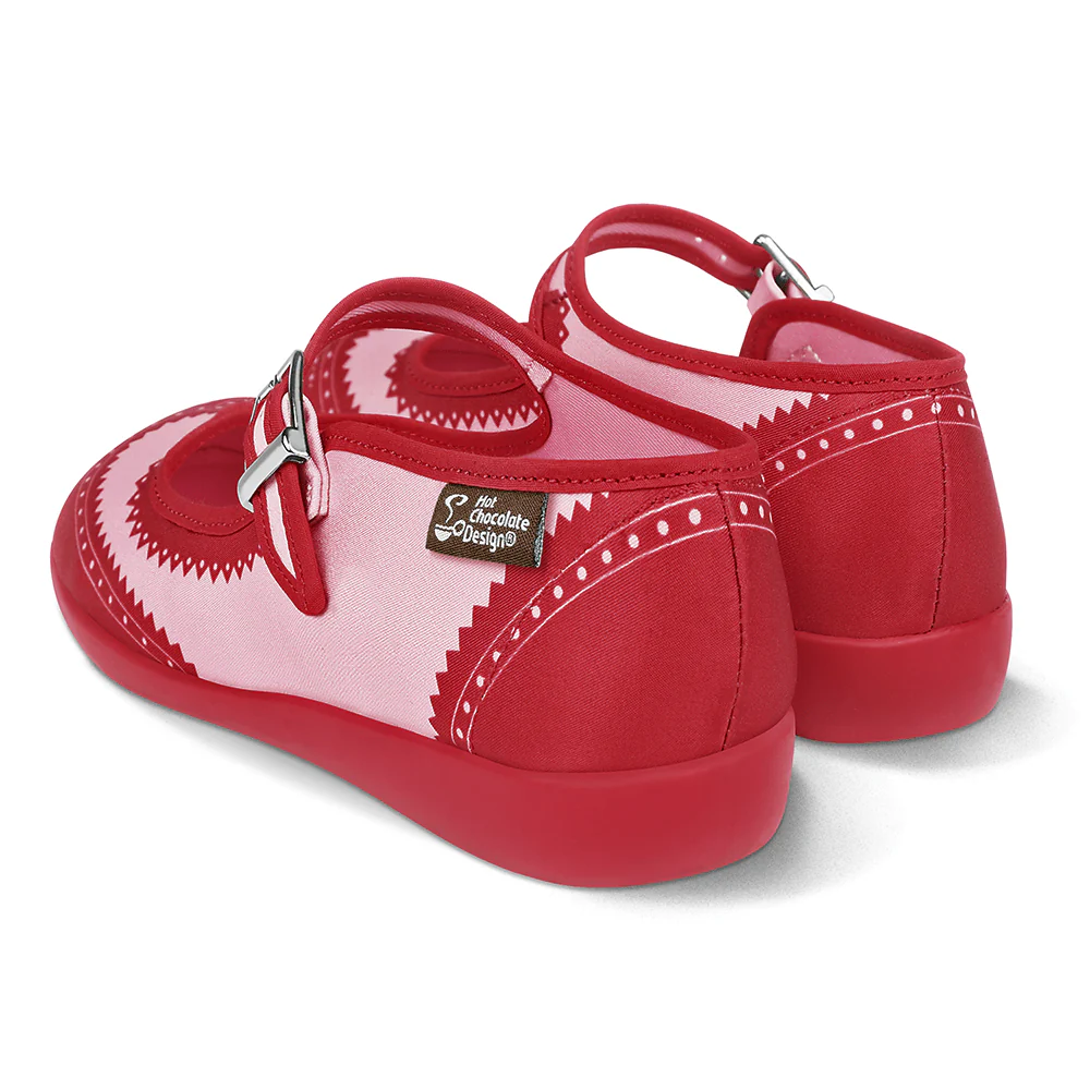 Hot Chocolate Design Classic Brogue - Red - Image 3