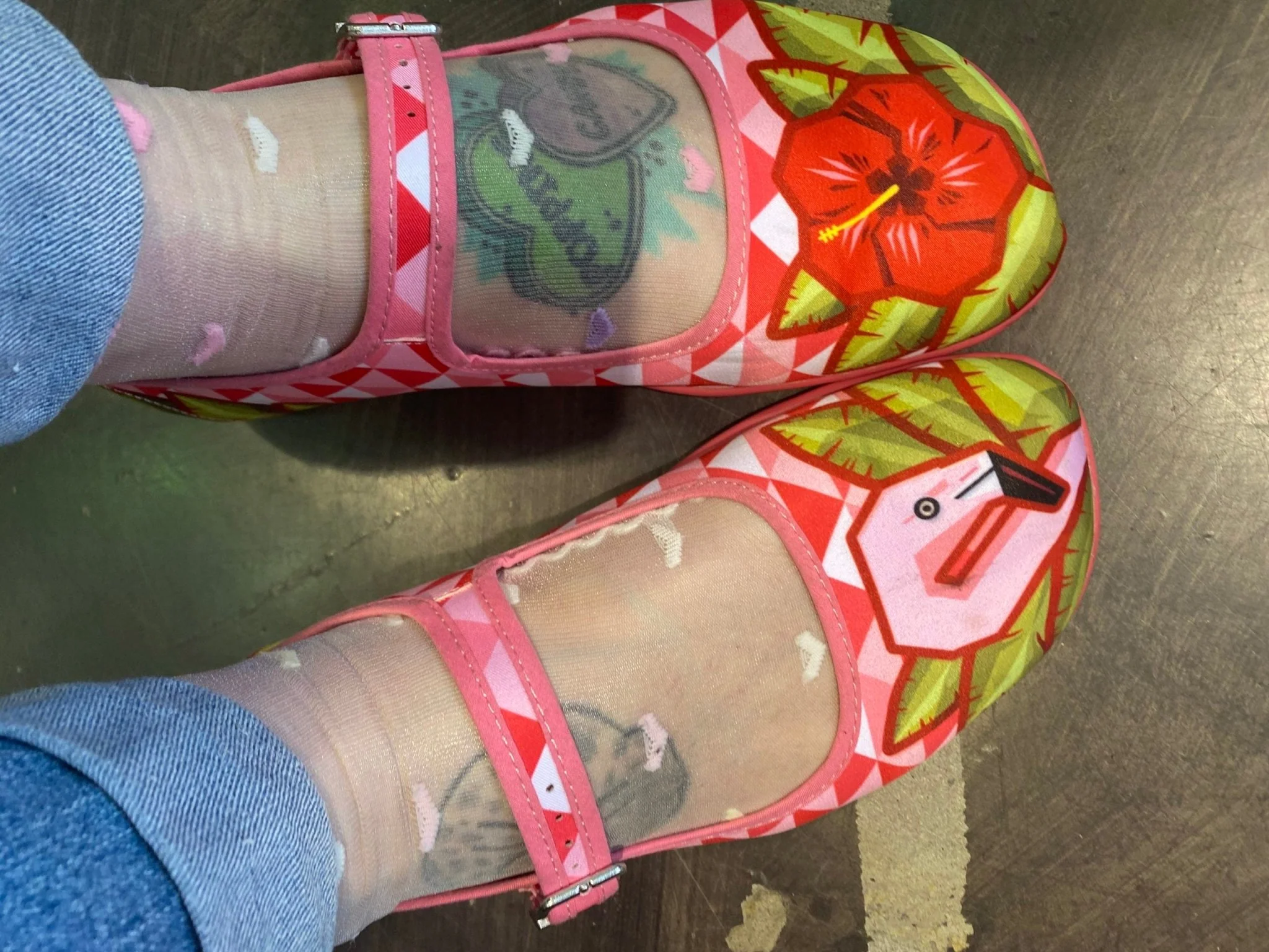 Crystal Candy Hearts Ankle Sock - Cotton Candy - Image 2