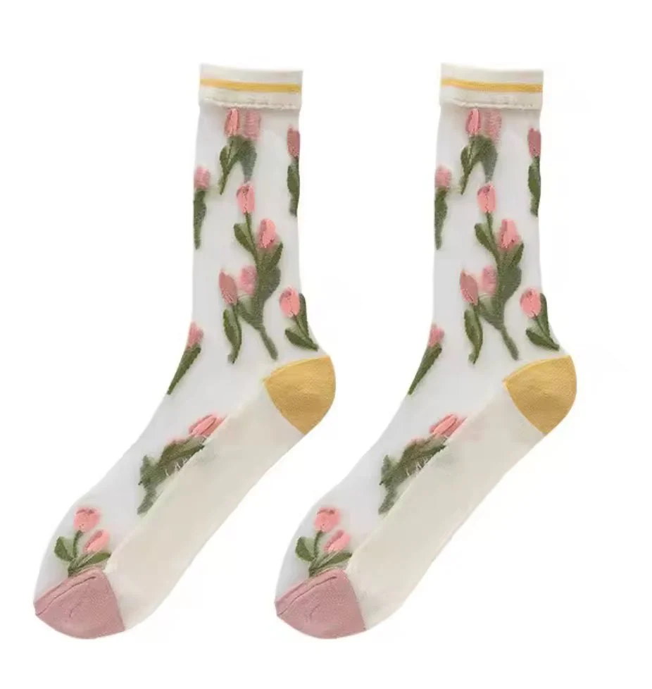 Crystal Tulip Mid Crew Socks - Mini - Image 4