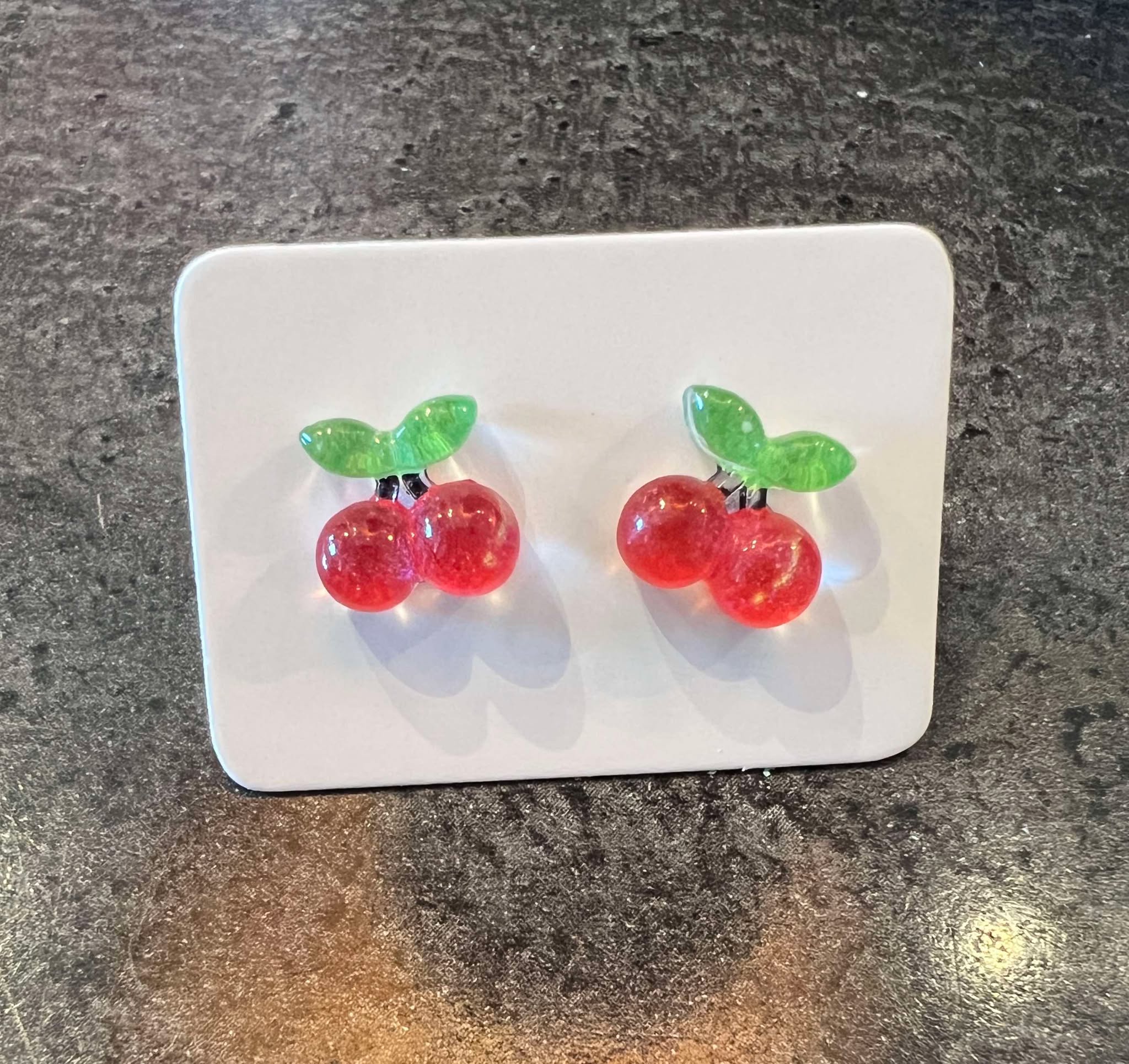 Cuties Mini Stud Earrings - Cherries