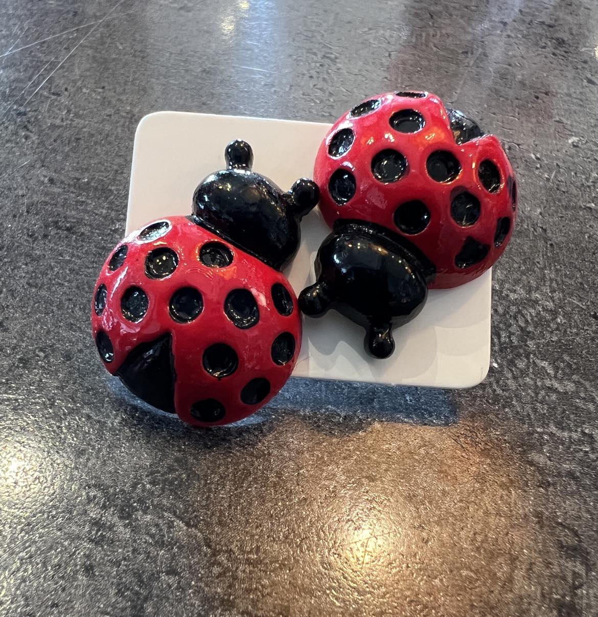 Cuties Statement Stud Earrings - Ladybug