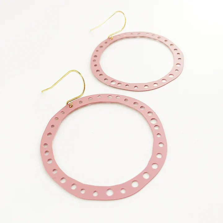 Denz + Co Dotty Hoops - Candy Pink - Image 3
