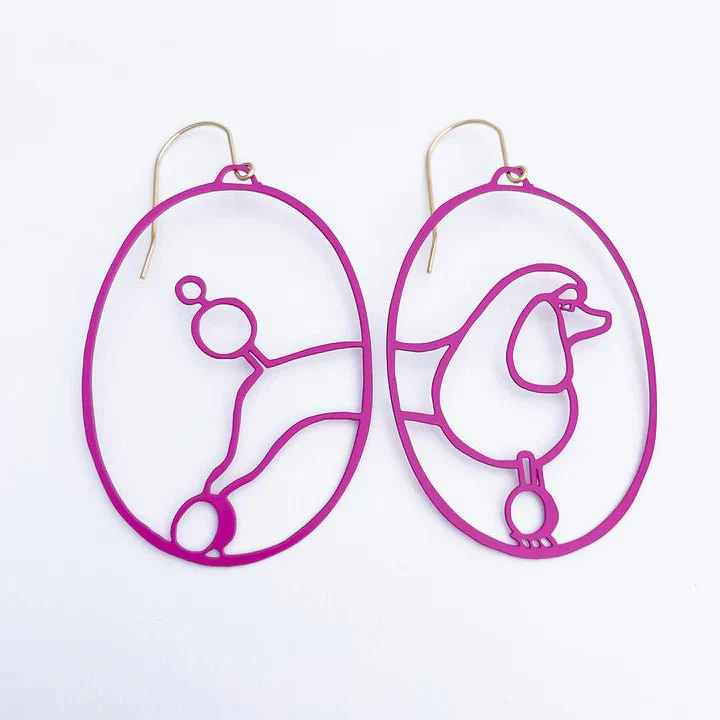 Denz + Co Hot Pink Poodles