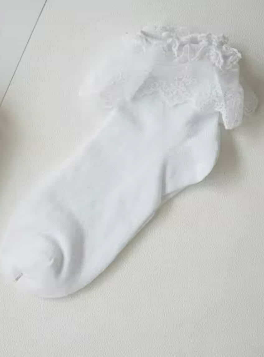 Dolly Days Ankle Sock - White