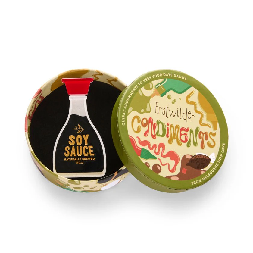 Erstwilder Condiments - The Joy of Soy Brooch - Image 3