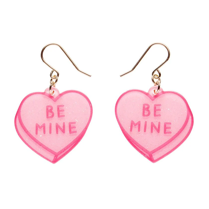 Erstwilder Essentials - Candy Heart Drop Earrings – Pink