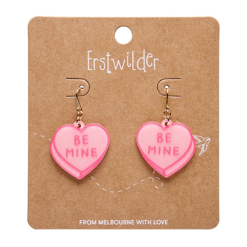 Erstwilder Essentials - Candy Heart Drop Earrings – Pink - Image 3