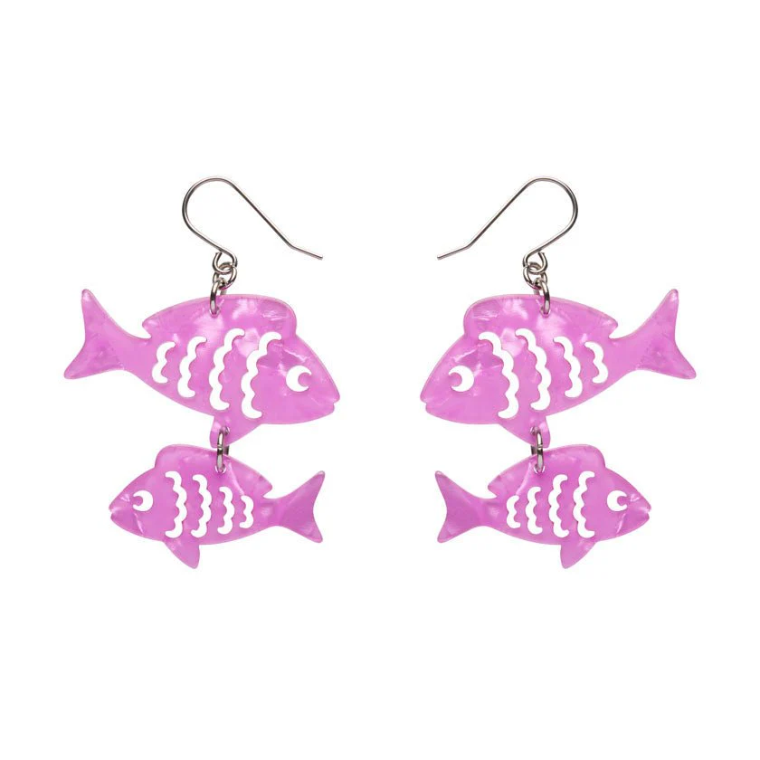 Erstwilder Great Barrier Reef - Fish Friends Drop Earrings - Pink