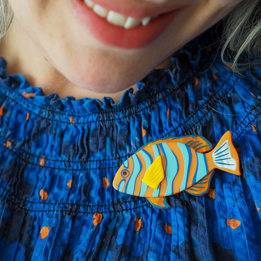 Erstwilder Great Barrier Reef - Harlequin Tuskfish Brooch - Image 2