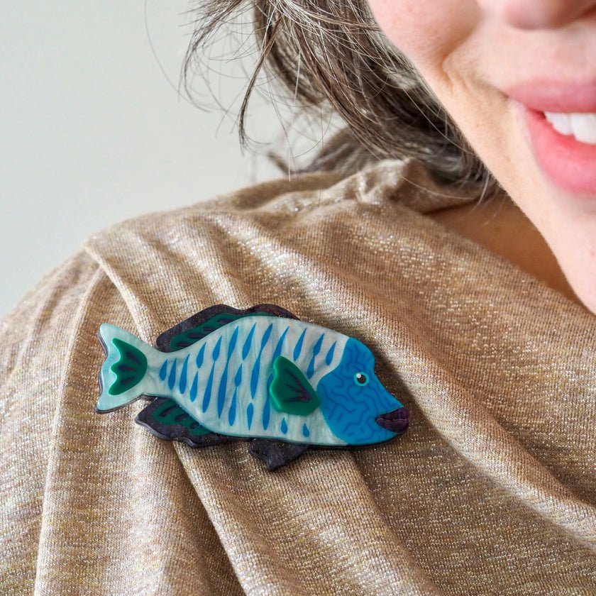 Erstwilder Great Barrier Reef - Maori Wrasse Brooch - Image 2