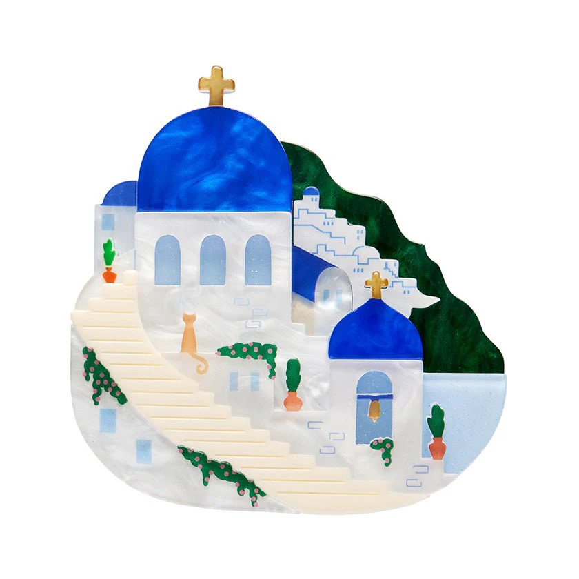 Erstwilder Greek Odyssey - Santorini Sunsets Brooch