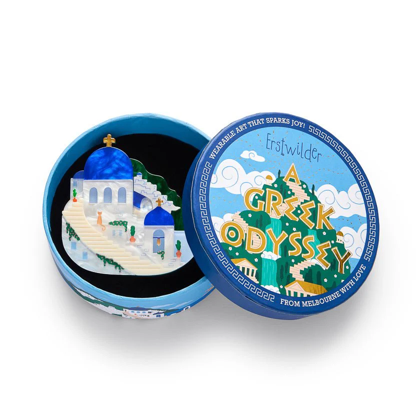 Erstwilder Greek Odyssey - Santorini Sunsets Brooch - Image 3