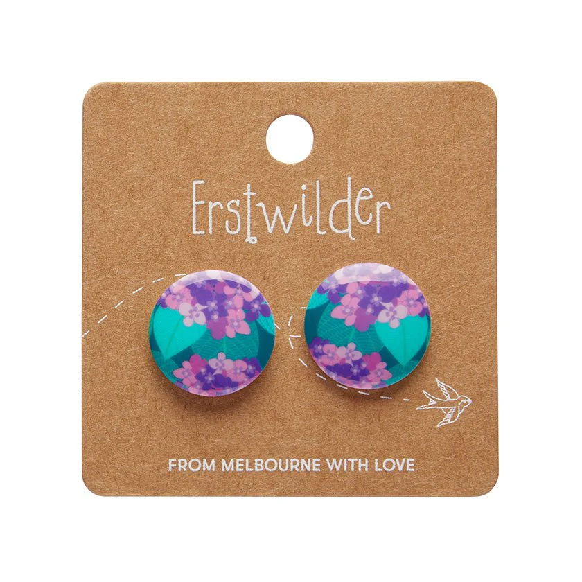 Erstwilder - Hydrangea Rounded Stud Earrings - Image 3