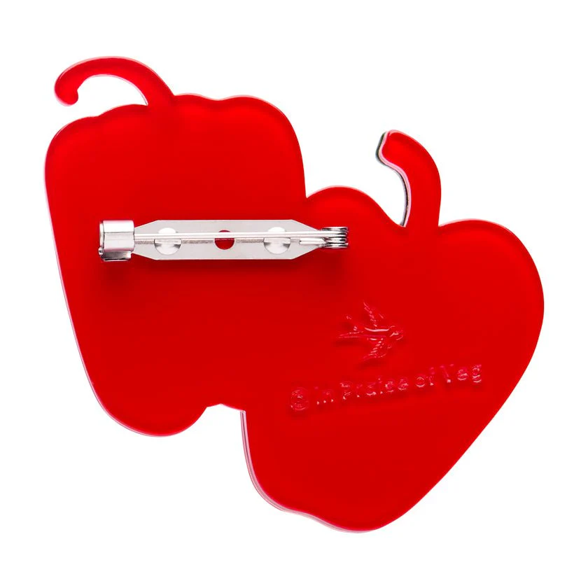 Erstwilder In Praise of Veg - Capsicum Crush Brooch - Image 2