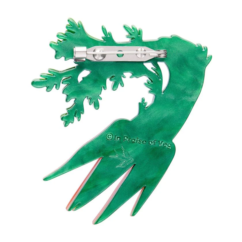 Erstwilder In Praise of Veg - Carrot Topper Brooch - Image 2