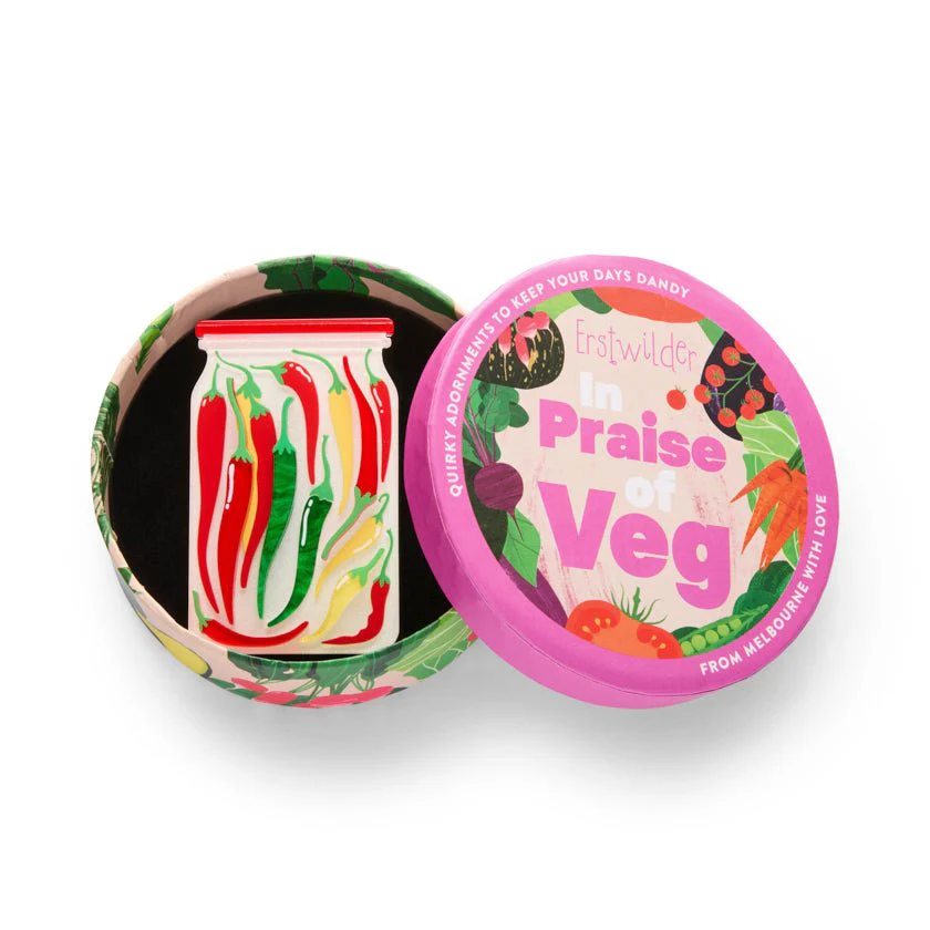 Erstwilder In Praise of Veg - Chilli Charmer Brooch - Image 4