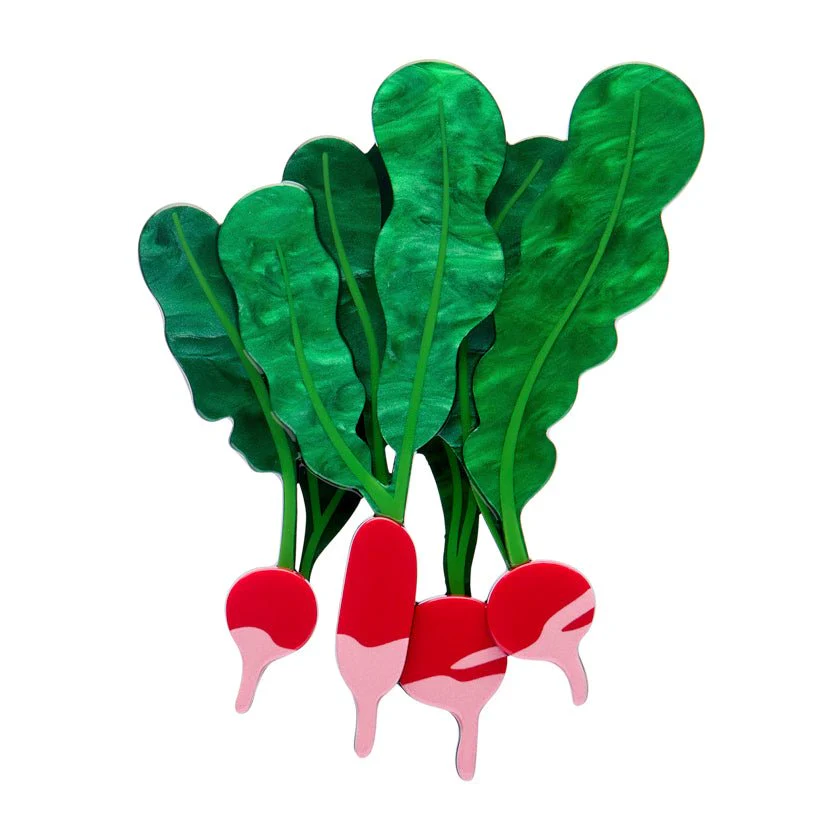 Erstwilder In Praise of Veg - Radish Remedy Brooch