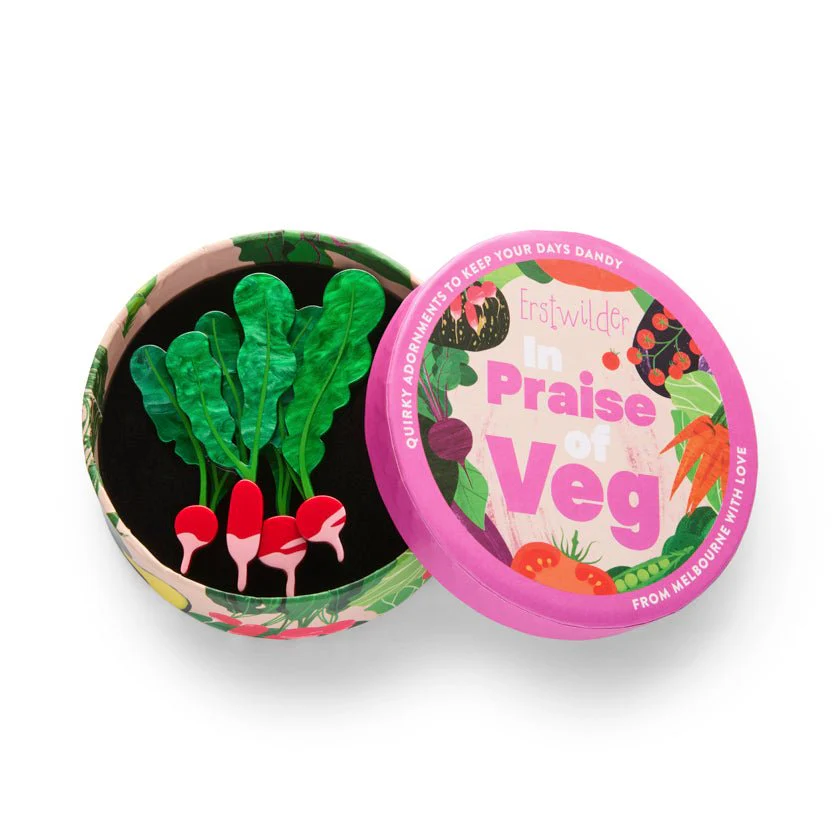 Erstwilder In Praise of Veg - Radish Remedy Brooch - Image 3