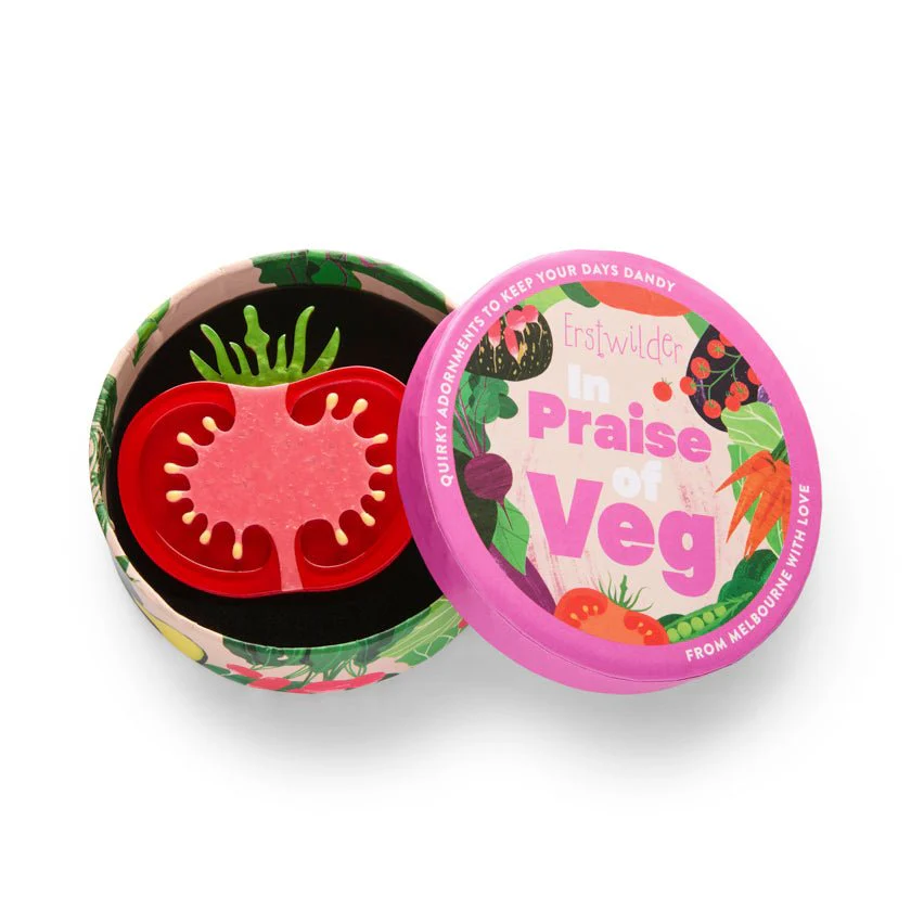 Erstwilder In Praise of Veg - Tomato Time Brooch - Image 3