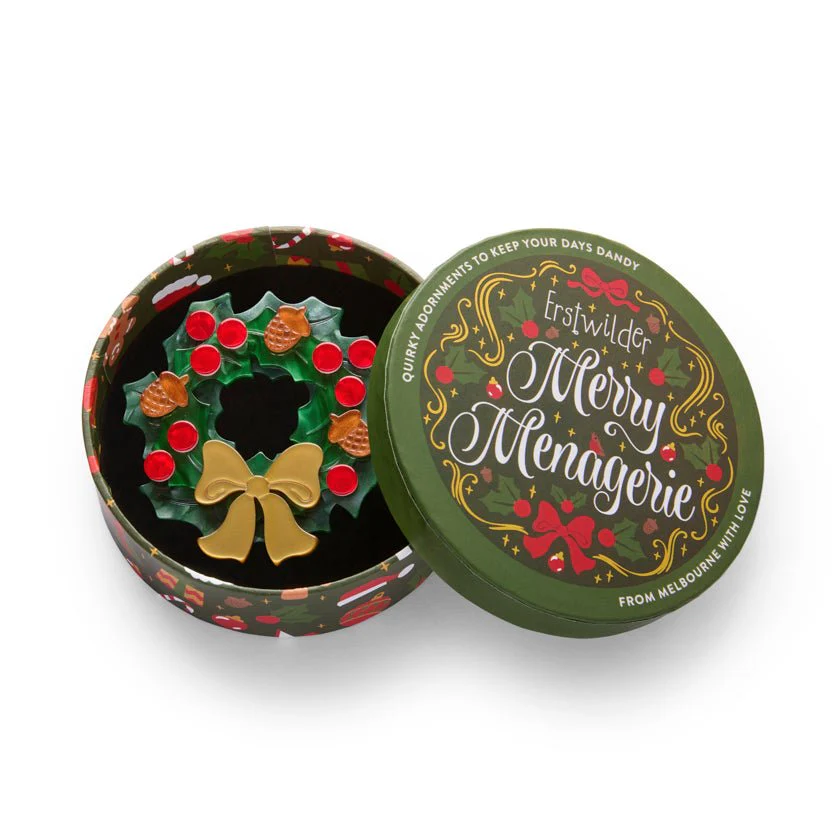 Erstwilder Merry Menagerie - Forest Wreath Brooch - Image 3