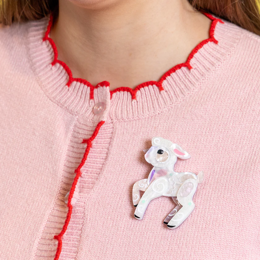 Erstwilder x Pete Cromer Easter - Lottie the Lamb Brooch - Image 2