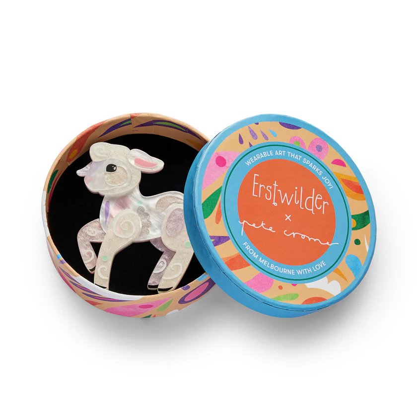 Erstwilder x Pete Cromer Easter - Lottie the Lamb Brooch - Image 4