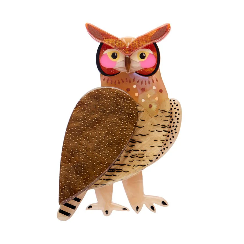 Erstwilder x Pete Cromer - The Grand Great Horned Owl Brooch