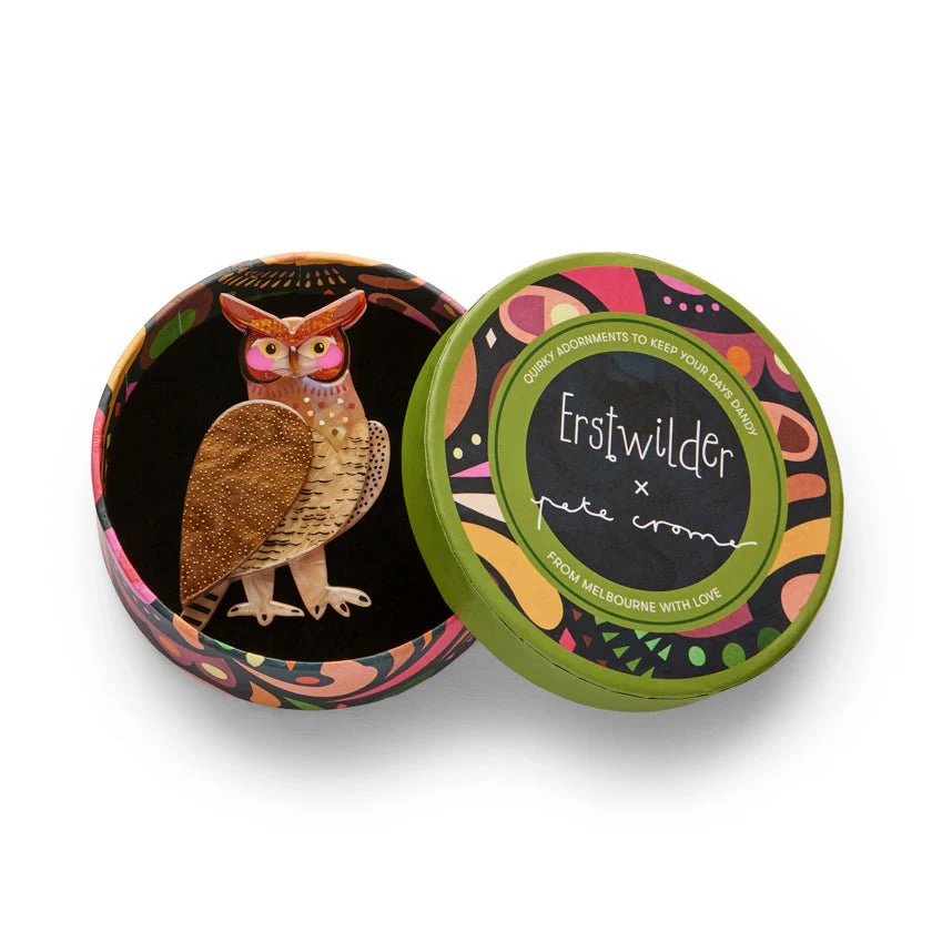 Erstwilder x Pete Cromer - The Grand Great Horned Owl Brooch - Image 3