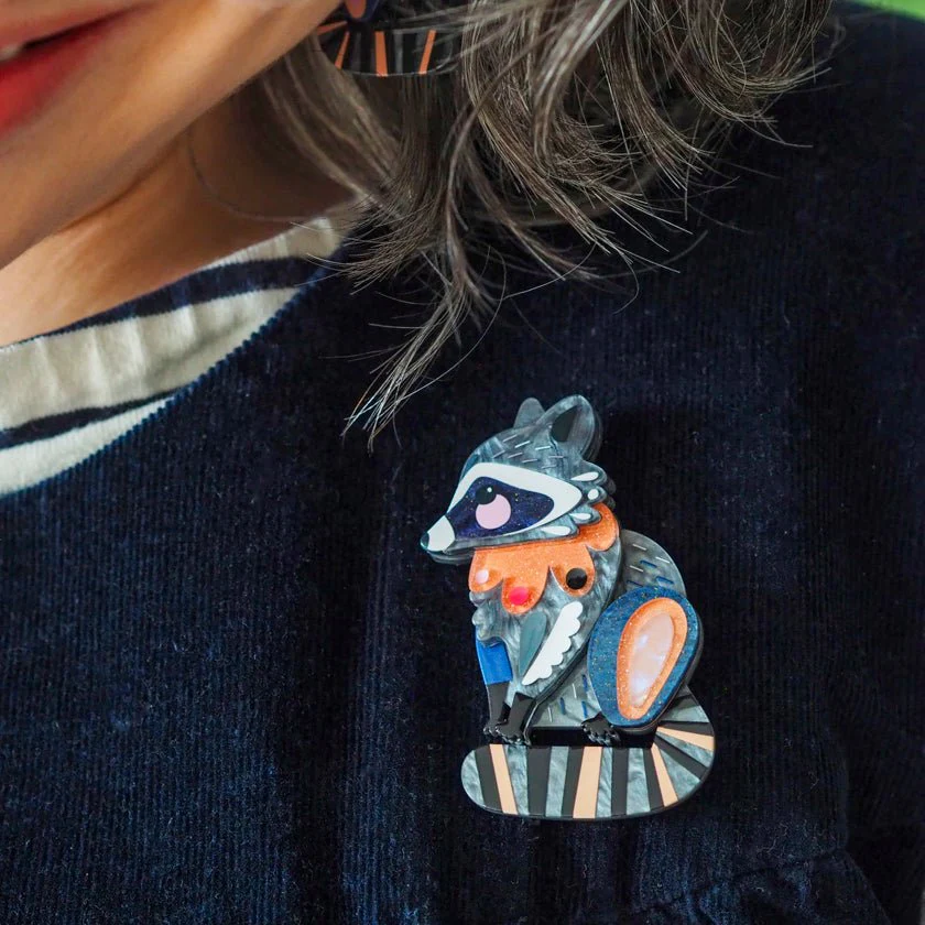 Erstwilder x Pete Cromer - The Resourceful Raccoon Brooch - Image 2