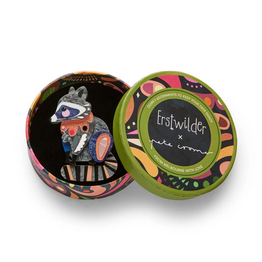 Erstwilder x Pete Cromer - The Resourceful Raccoon Brooch - Image 4