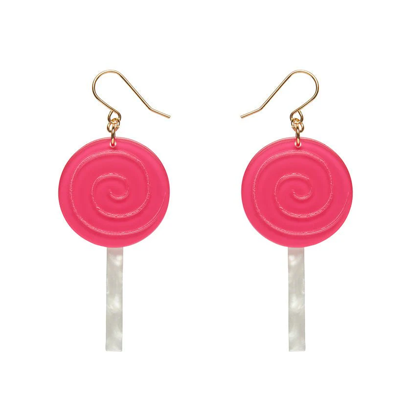 Erstwilder x Wonka - Lollypop Drop Earrings - Magenta