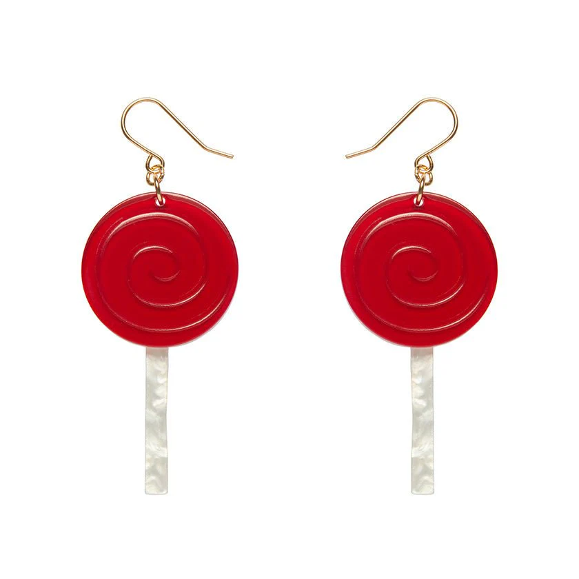 Erstwilder x Wonka - Lollypop Drop Earrings - Red