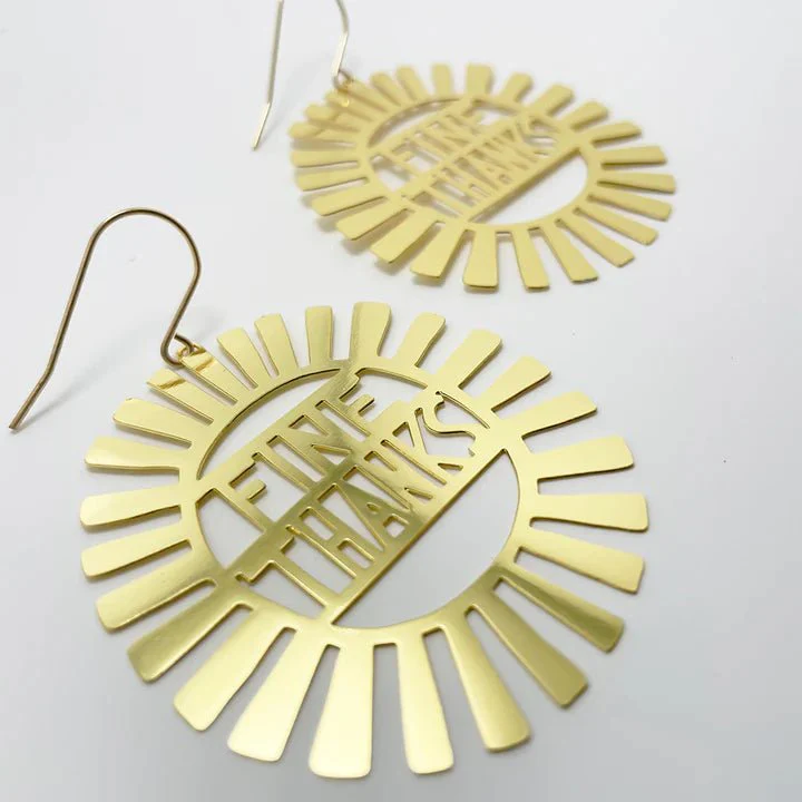 Clearance Denz + Co Fine Thanks - Gold - Image 2