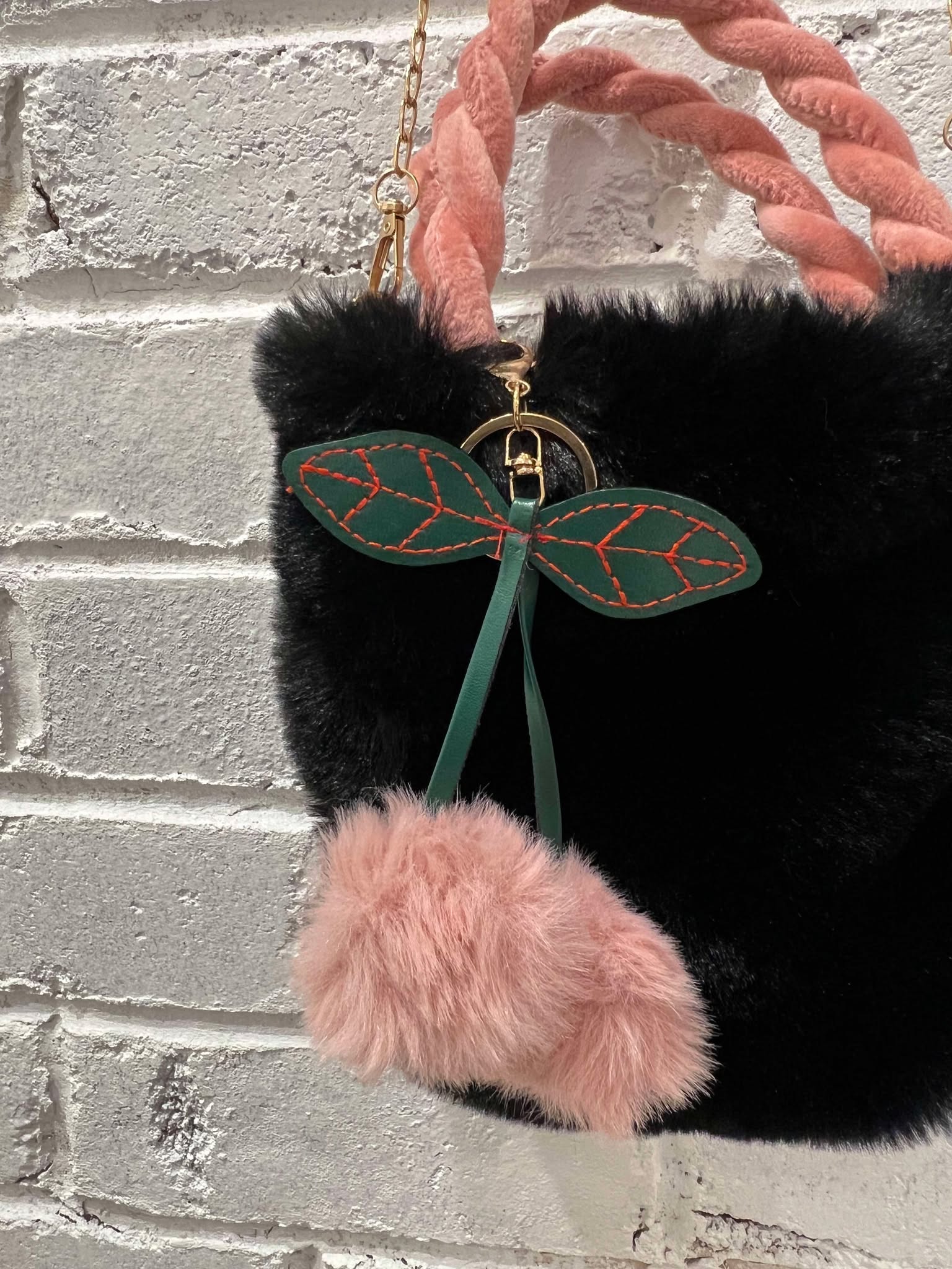 Floof Mini Bucket Bag - Black - Image 2
