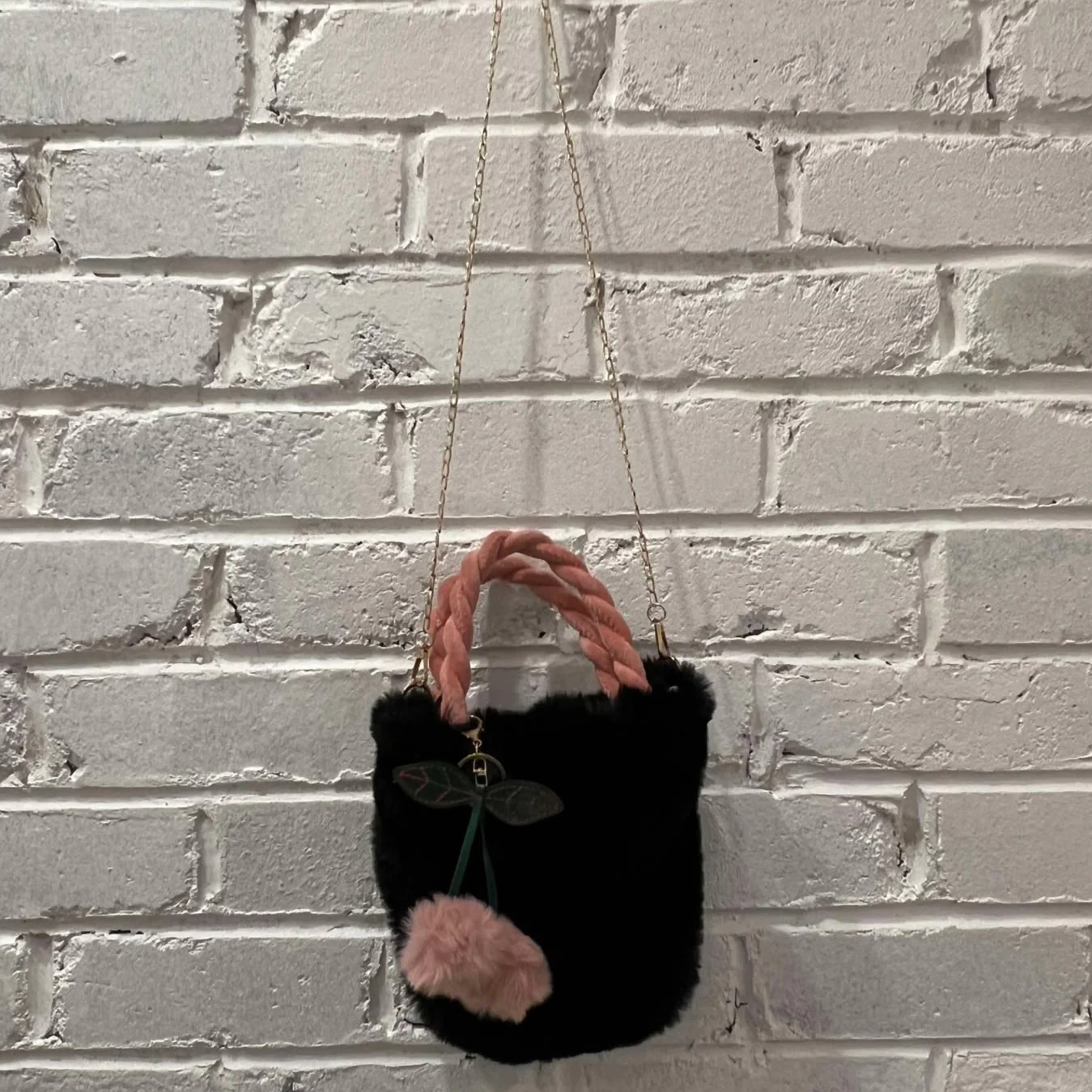 Floof Mini Bucket Bag - Black - Image 3