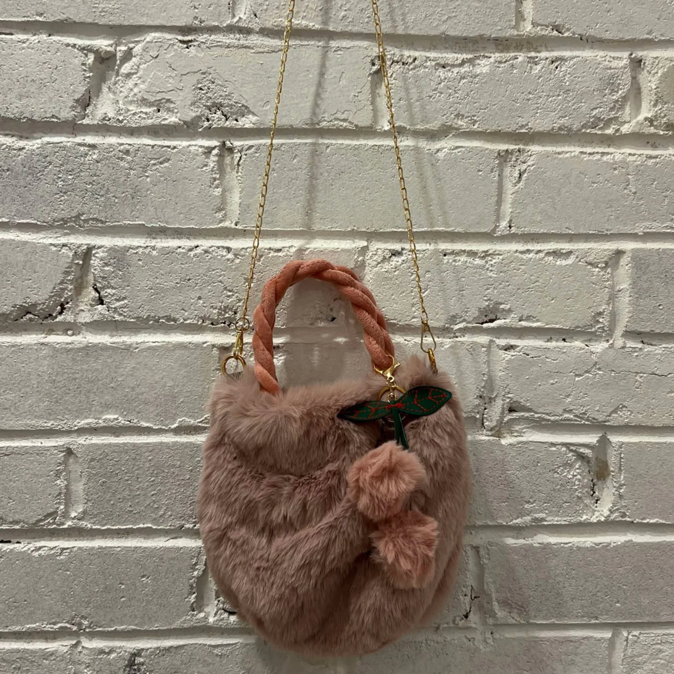 Floof Mini Bucket Bag - Pink - Image 4