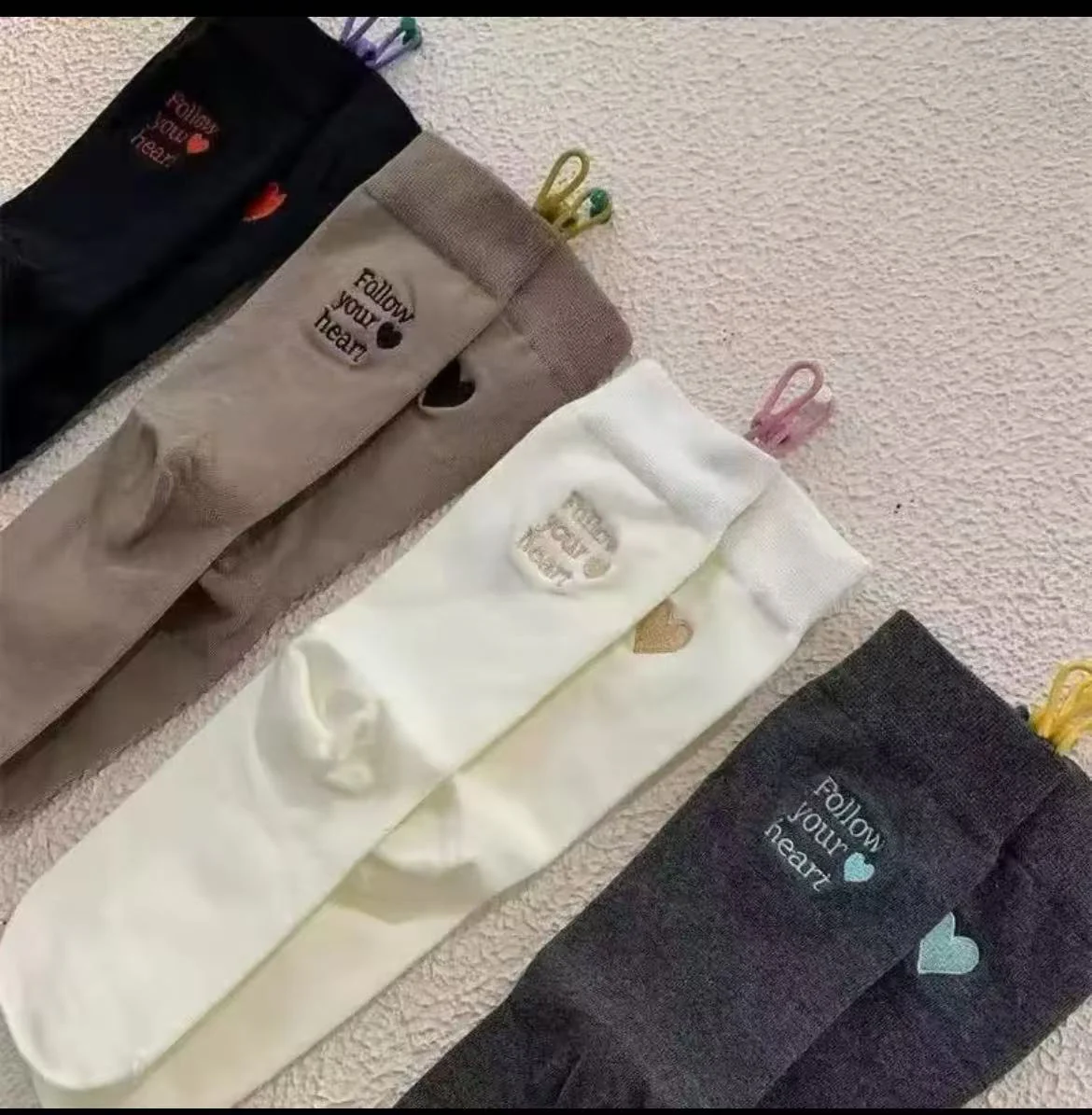 Follow Your Heart Crew Sock - Coffee - Image 2