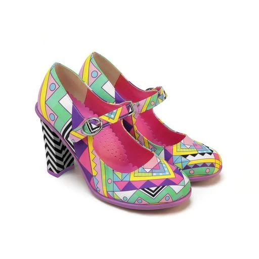 Hot Chocolate Design Geometric High Heel
