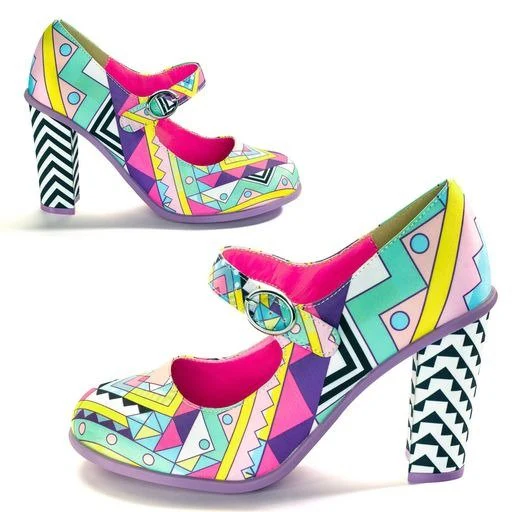 Hot Chocolate Design Geometric High Heel - Image 2