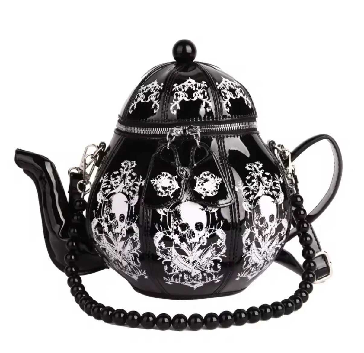 Gothic Tea Shop Teapot Handbag - Black