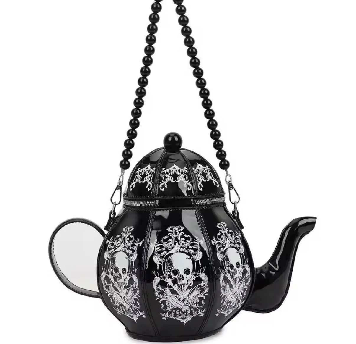 Gothic Tea Shop Teapot Handbag - Black - Image 3