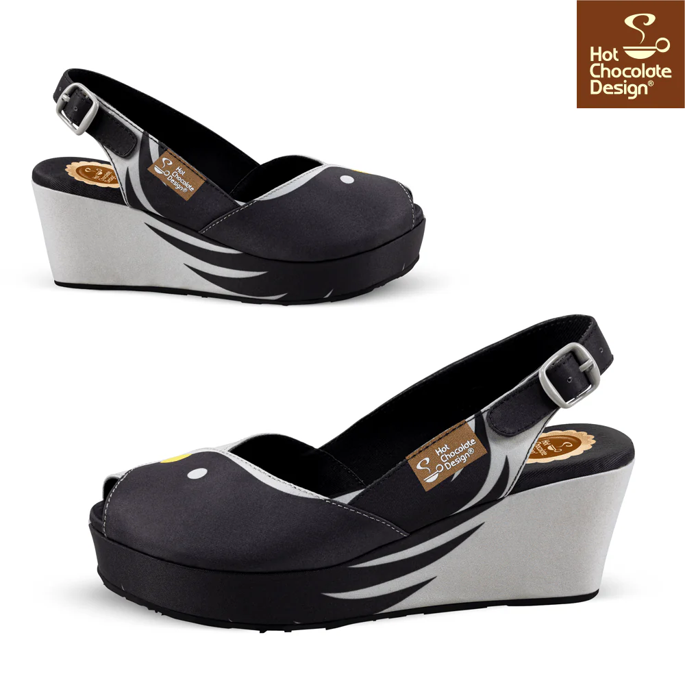 Hot Chocolate Design - Black Birds Sandal - Image 5