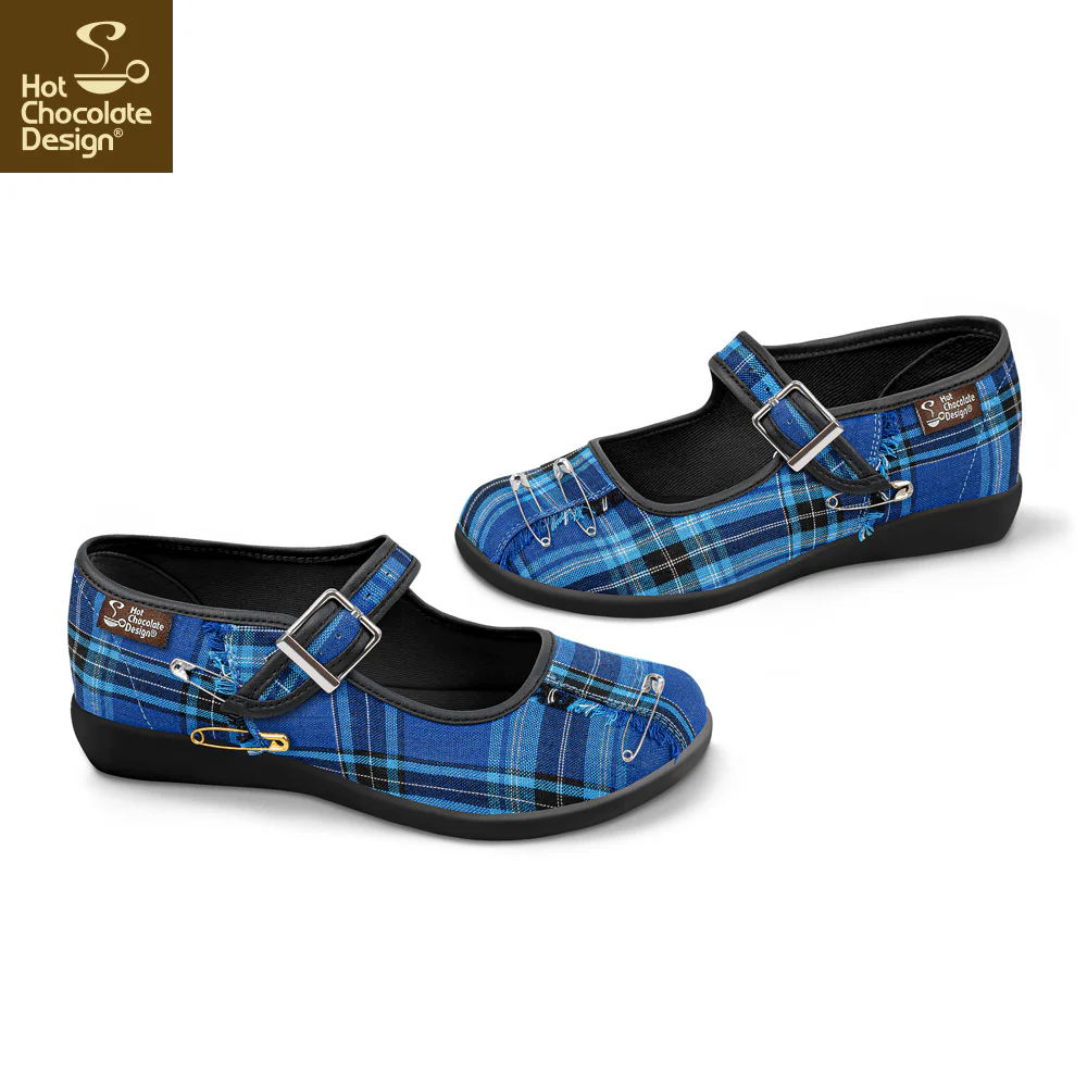 Hot Chocolate Design Blue Tartan - Image 4