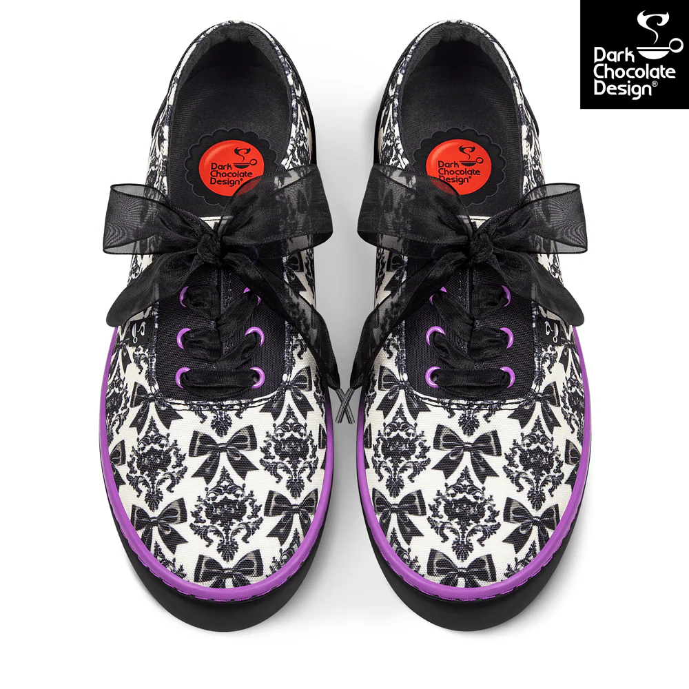 Hot Chocolate Design - Bow-Tique Noir Sneakers - Image 3