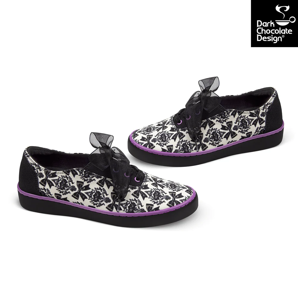 Hot Chocolate Design - Bow-Tique Noir Sneakers - Image 4