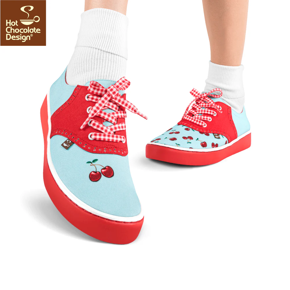 Hot Chocolate Design - Cherry Blue Sneakers - LAST PAIR US12! - Image 4