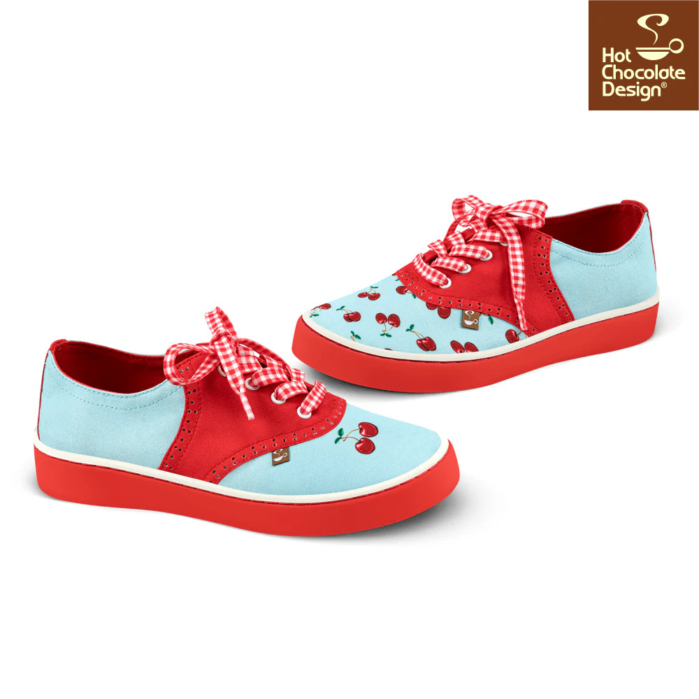 Hot Chocolate Design - Cherry Blue Sneakers - LAST PAIR US12! - Image 5